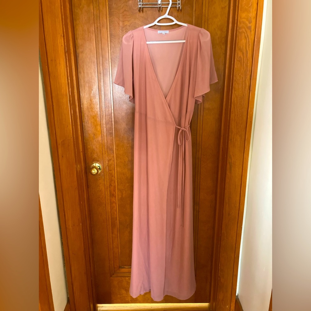 Baltic Born Wrap Dress - Blush Bridesmaids Dress - Medium